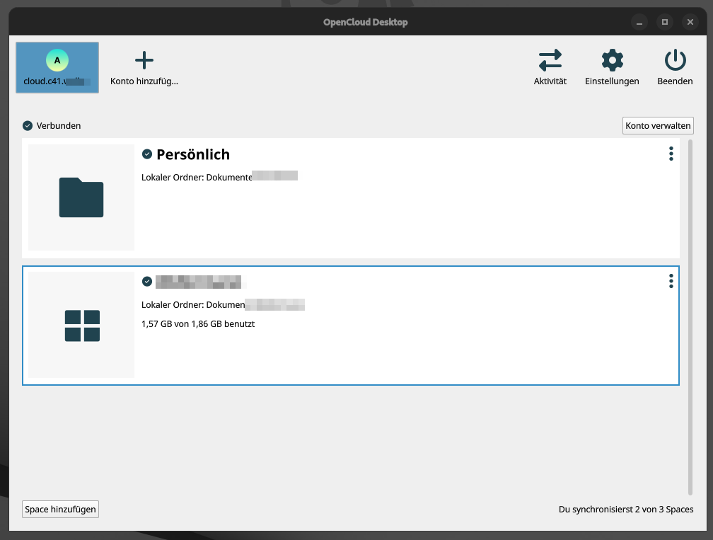 OpenCloud Client Screenshot